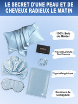 [Bleu Clair] SilkSilky-FR 19Momme Pillowcase Set 002