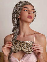 SilkSilky-FR Soie Sleep Cap Leopard 004