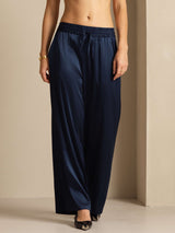 [BleuFoncé] SilkSilky-FR 19Momme Womens Pants 003
