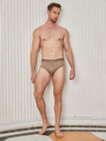 SilkSilky FR Soie Tricotée Mens Underwear Café 004