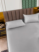 [Argent] SilkSilky-FR 25Momme Parure de Lit Soie 005