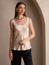 [Champagne] SilkSilky-FR Sleeveless Top À Fines Brides 005