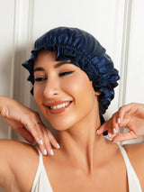 [Bleu Foncé] SilkSilky-FR Bonnets de Nuit 002