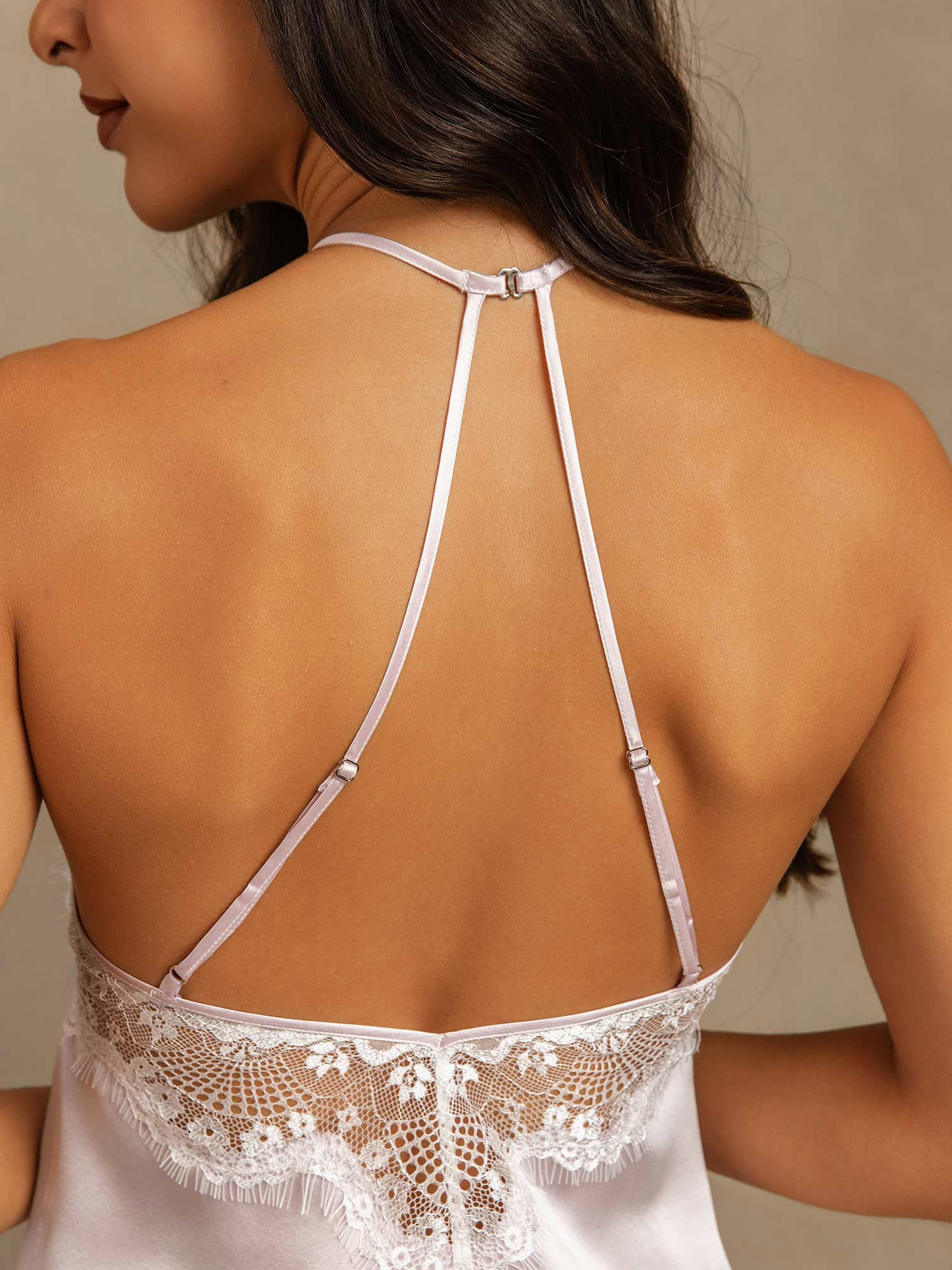 [Lavande] SilkSilky-FR Sleeveless Camisole Set 006