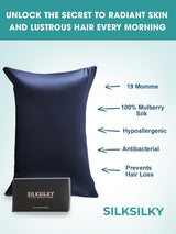 [Bleu Foncé] SilkSilky-FR 19Momme Pillowcase 002