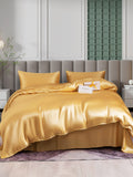 SilkSilky FR 25Momme Pure Soie Bedding Set Champagne 002