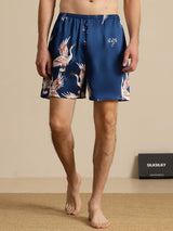 [Bleu Foncé] SilkSilky-FR Mens Sleep Bottoms 003