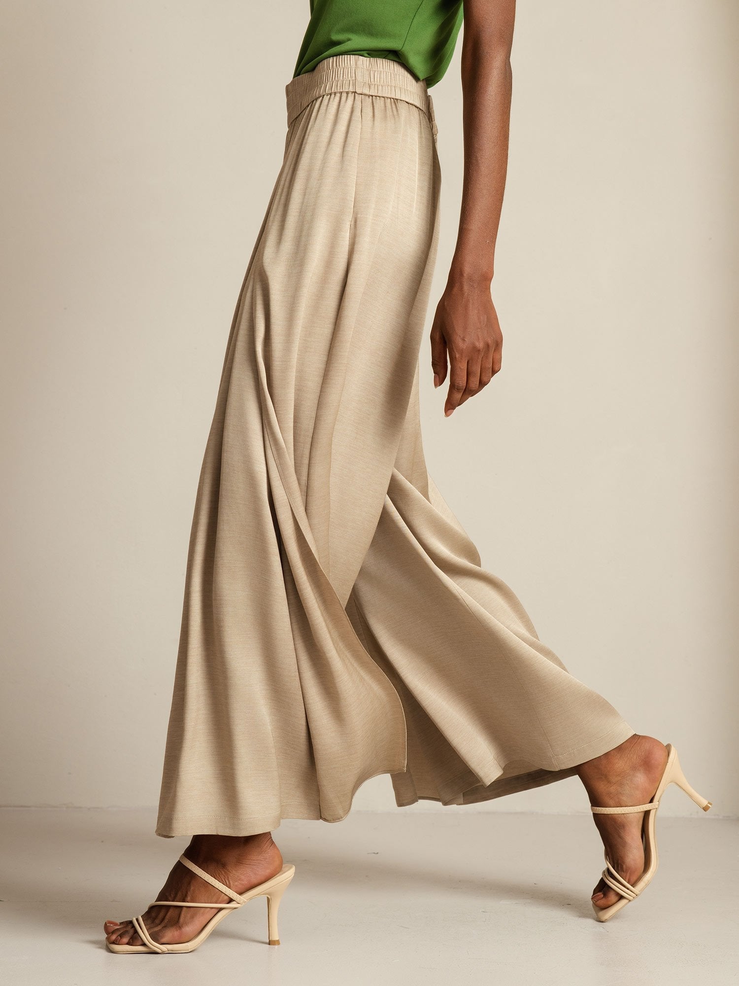 [Tan] SilkSilky-FR 19Momme Soie Womens Pants 007