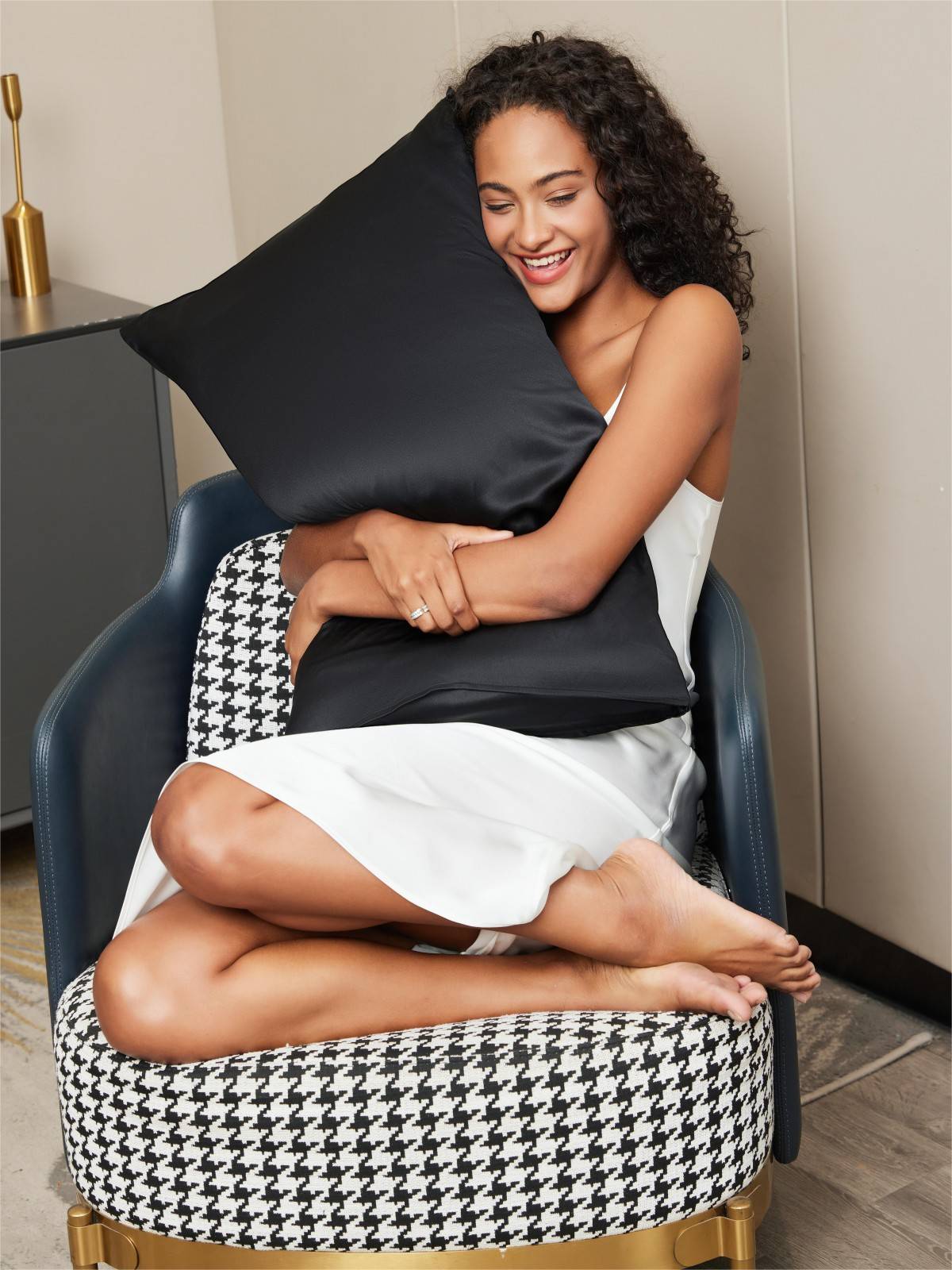 [Noir] SilkSilky-FR 22Momme Pure Soie Pillowcase 002