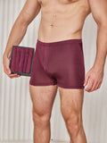 SilkSilky FR Soie Tricotée Mens Underwear Rouge 001