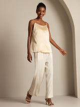 [Champagne] SilkSilky-FR Spaghetti Strap Top À Fines Brides 007