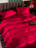 SilkSilky FR 25Momme Pure Soie Bedding Set RougeVineux 002