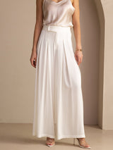 [Blanc] SilkSilky-FR Femme Pantalons 008