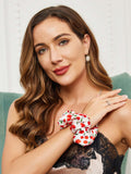 SilkSilky-FR 19Momme Pure Soie Scrunchie Rouge 002