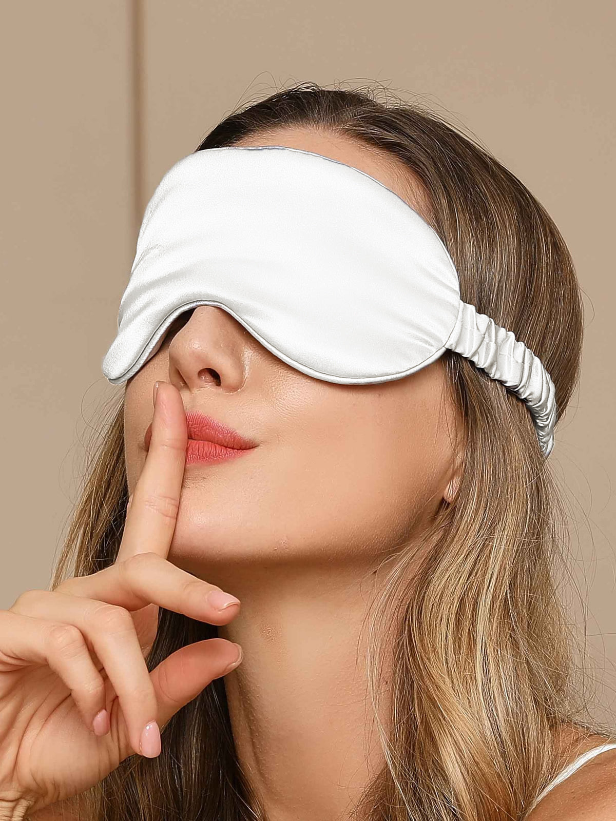 SilkSilky-FR 19Momme Pure Soie Eye Mask Blanc 002