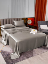 [Gris] SilkSilky-FR 22Momme Pure Soie Bedding Set 005,