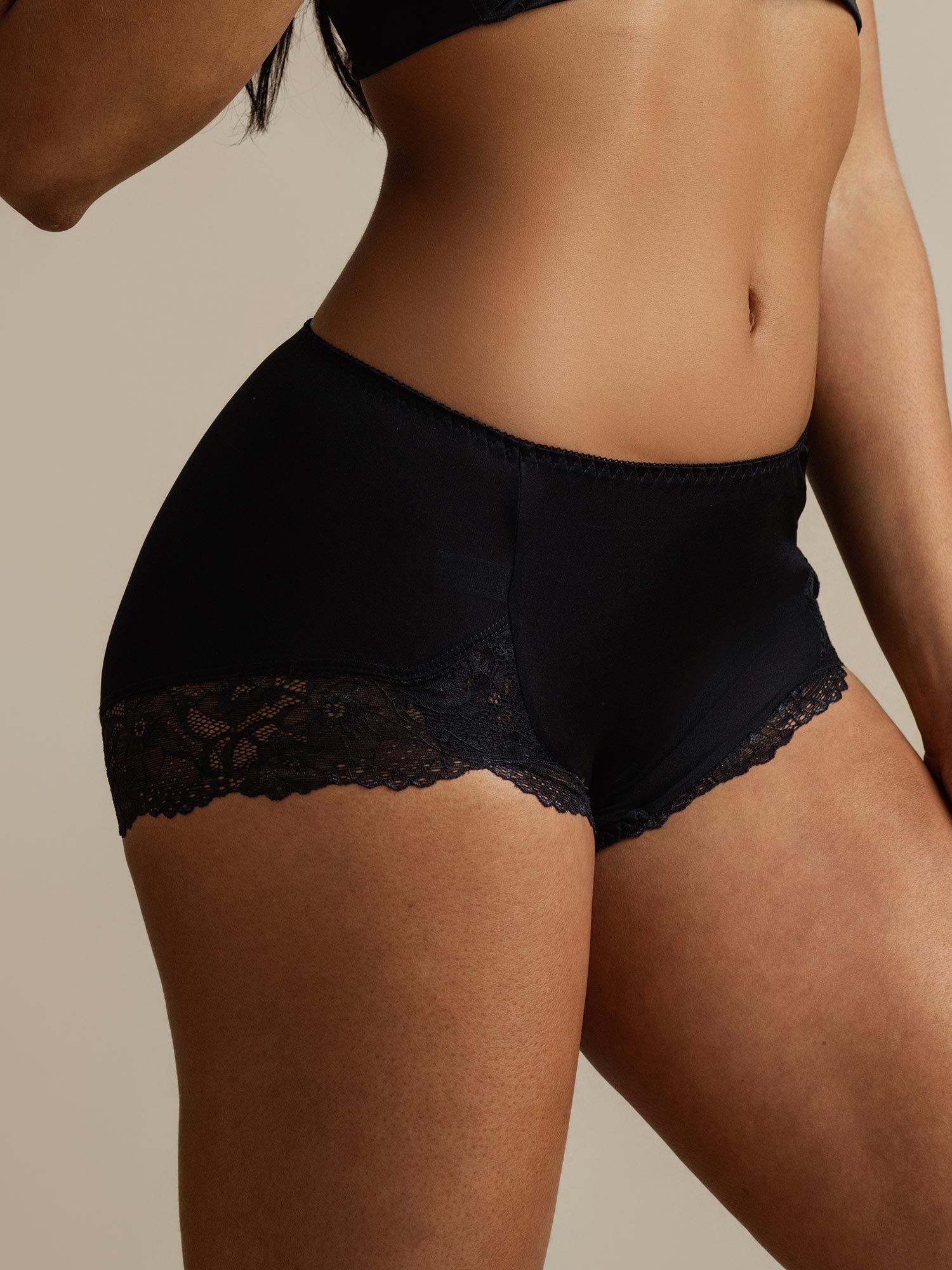 [Noir] SilkSilky-FR Soie Panty 007,