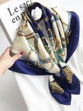 SilkSilky FR Pure Soie Scarf Bleu 005