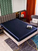[Bleu Foncé] SilkSilky-FR 25Momme Draps 001
