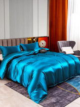 [Bleu Royal] SilkSilky-FR 22Momme Pure Soie Bedding Set 002,