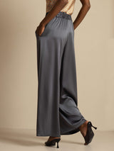 [GrisFoncé] SilkSilky-FR 19Momme Womens Pants 002