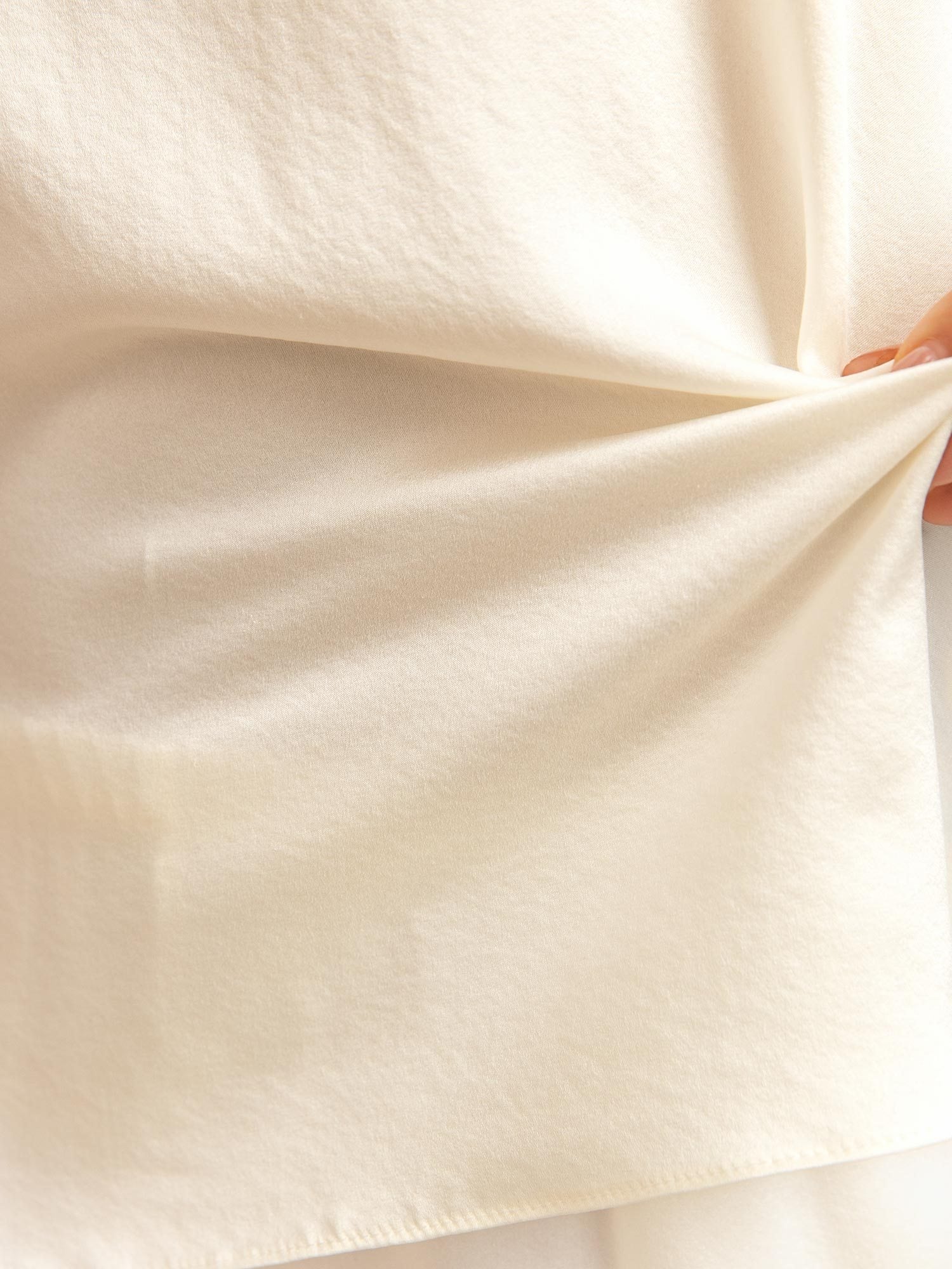 [Blanc] SilkSilky-FR 19Momme Soie Sans manches Col Rond Ensemble Camisole 005