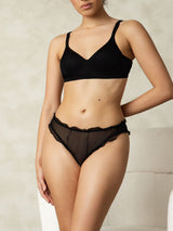 [Noir] SilkSilky-FR Soie Panty 006