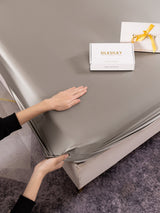 [Gris] SilkSilky-FR Parure de Lit Soie 003