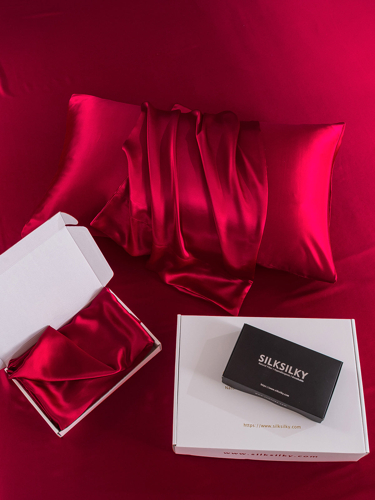[Rouge Vineux] SilkSilky-FR 22Momme Pure Soie Pillowcase 005