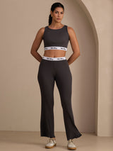 [Gris] SilkSilky-FR Sleeveless Crew Neck Women's Outfit Sets 004