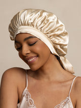 [Beige] SilkSilky-FR Bonnets de Nuit 001