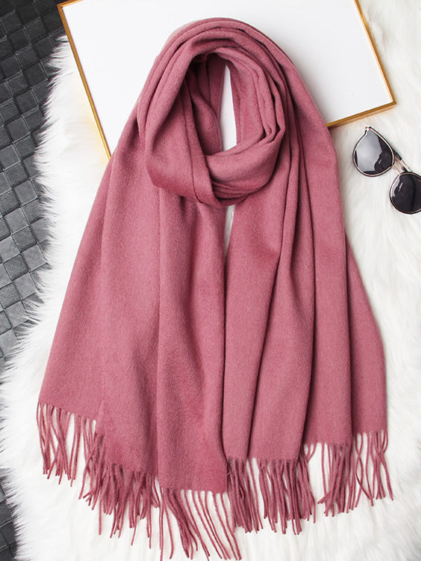 [Mauve Pâle] SilkSilky-FR Laine Scarf 006