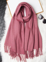 [Mauve Pâle] SilkSilky-FR Laine Écharpes 006