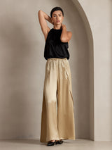 [Champagne] SilkSilky-FR 19Momme Soie Womens Pants 011