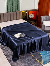 [Bleu Foncé] SilkSilky-FR 25Momme Draps 001