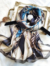 [P087] SilkSilky-FR Pure Soie Scarf 002