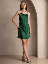 [Vert] SilkSilky-FR Sleeveless Cowl Neck Robes 006