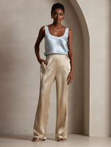 [Bleu Clair] SilkSilky-FR Sleeveless Top À Fines Brides 005