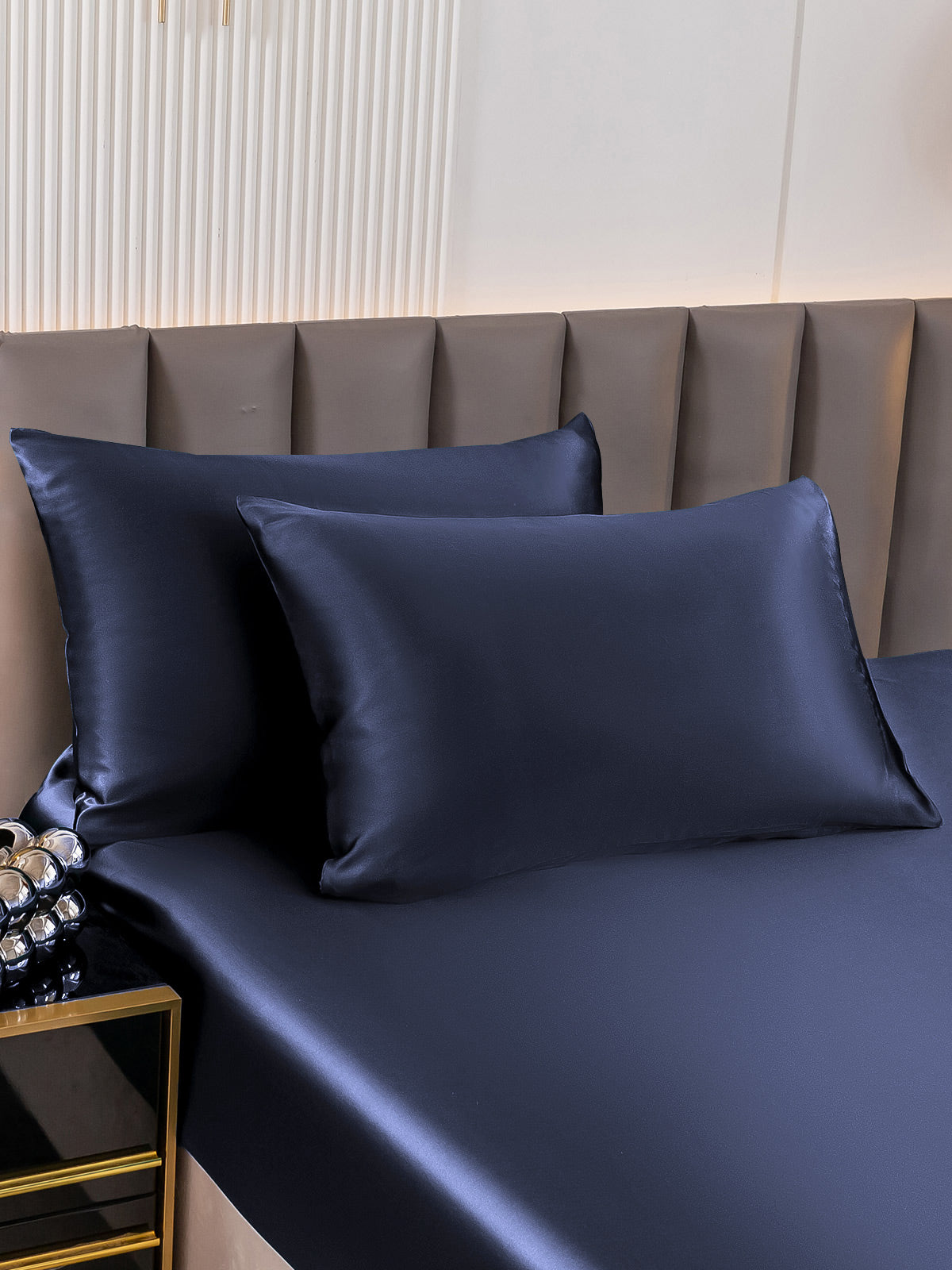 [Bleu Foncé] SilkSilky-FR 22Momme Pure Soie Pillowcase 003