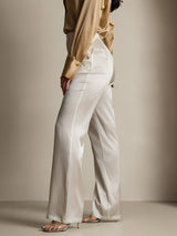 [Blanc] SilkSilky-FR Femme Pantalons 007