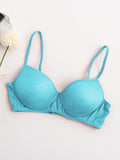 SilkSilky FR Soie Tricotée Bra Bleu 005