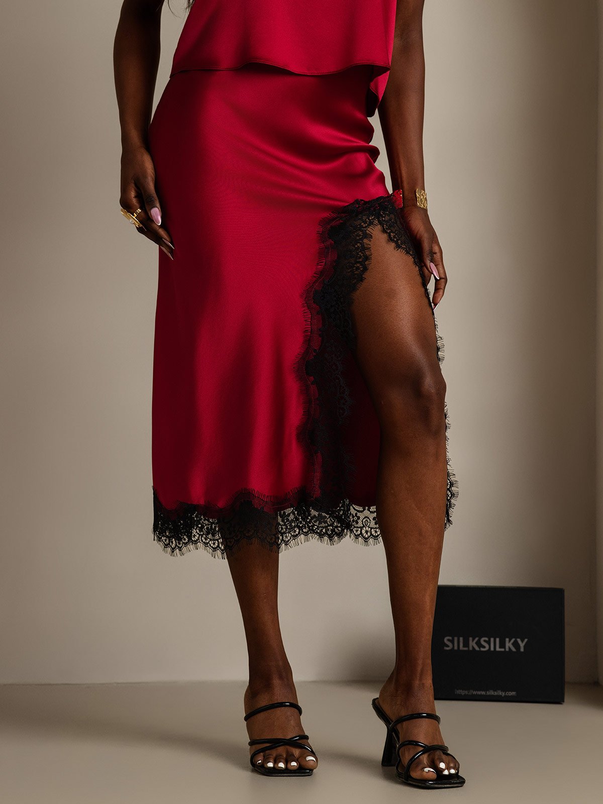 [Rouge Vineux] SilkSilky-FR 19Momme Soie Skirt 007
