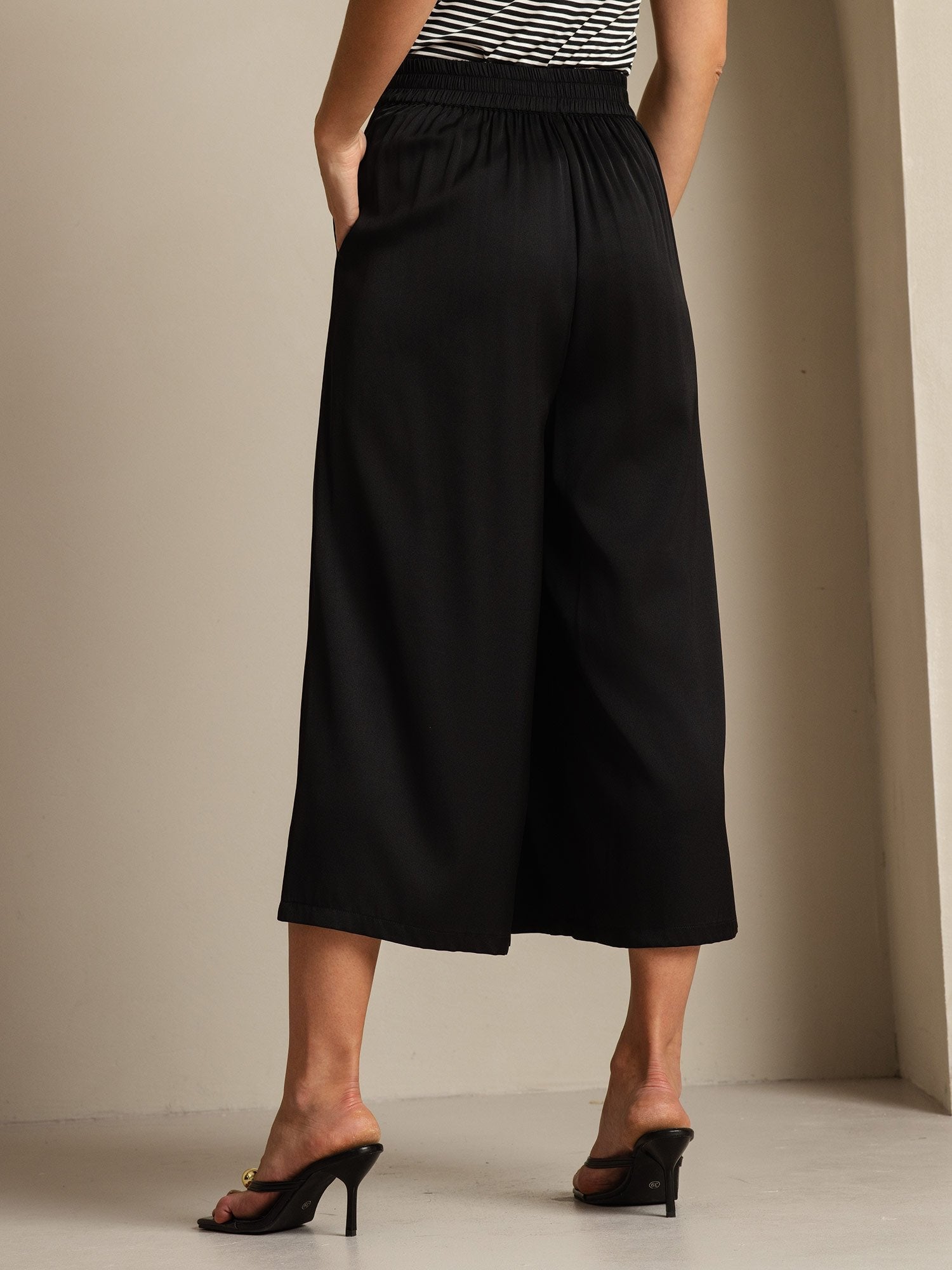 [Noir] SilkSilky-FR 19Momme Soie Womens Pants 002