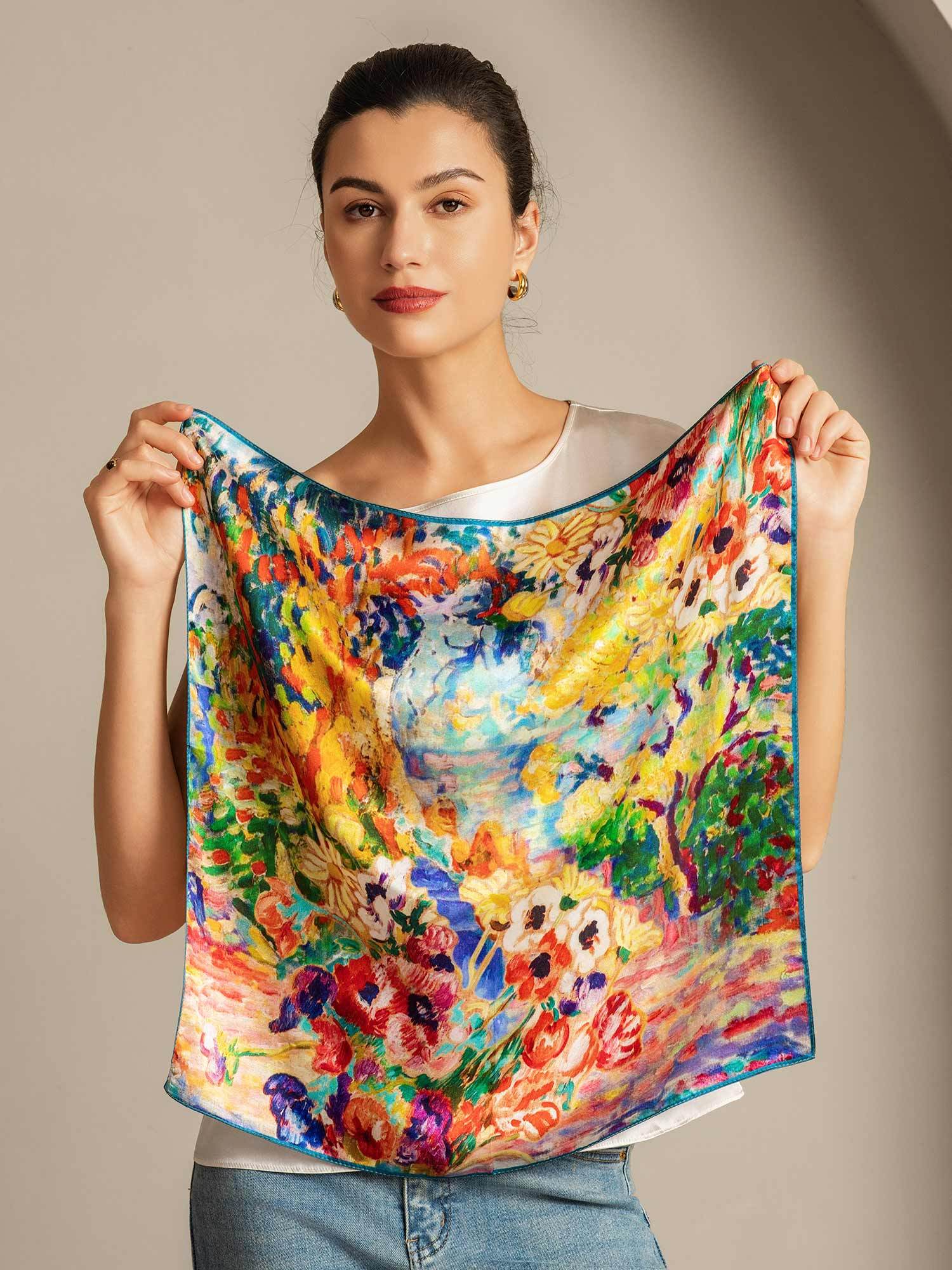 [P096] SilkSilky-FR Soie Scarf 003