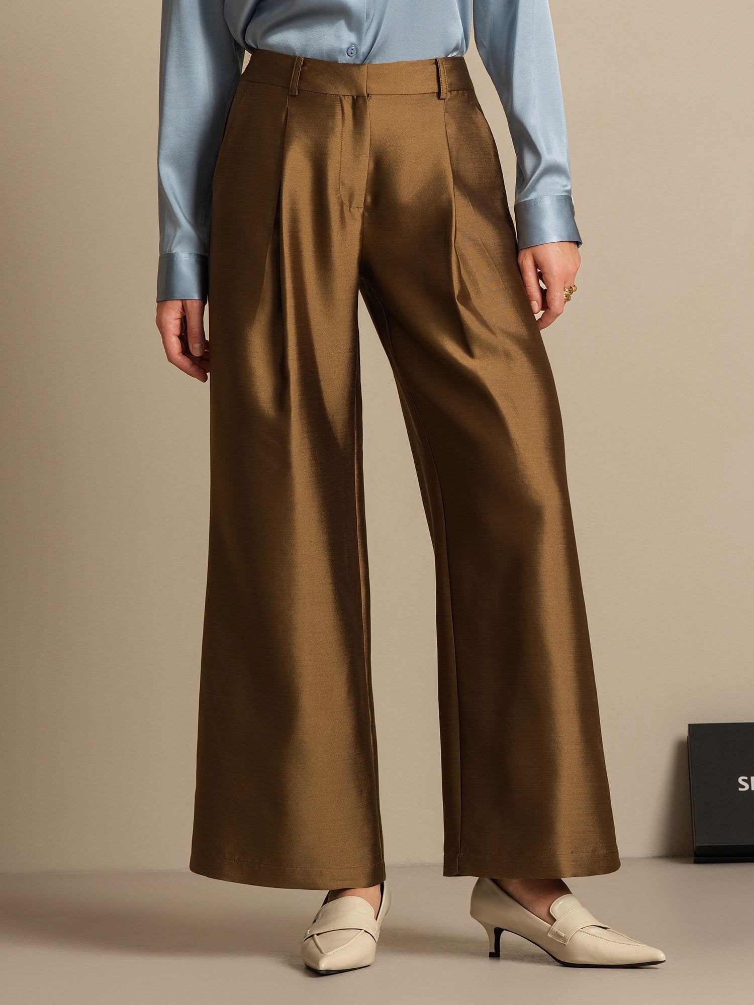 [Bronze] SilkSilky-FR 32Momme Soie Womens Pants 001,