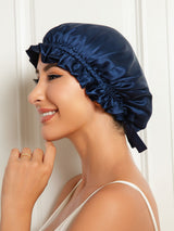 [Bleu Foncé] SilkSilky-FR Bonnets de Nuit 004