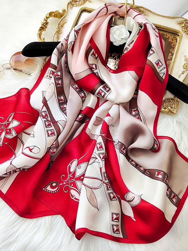 [P082] SilkSilky-FR Pure Soie Scarf 001
