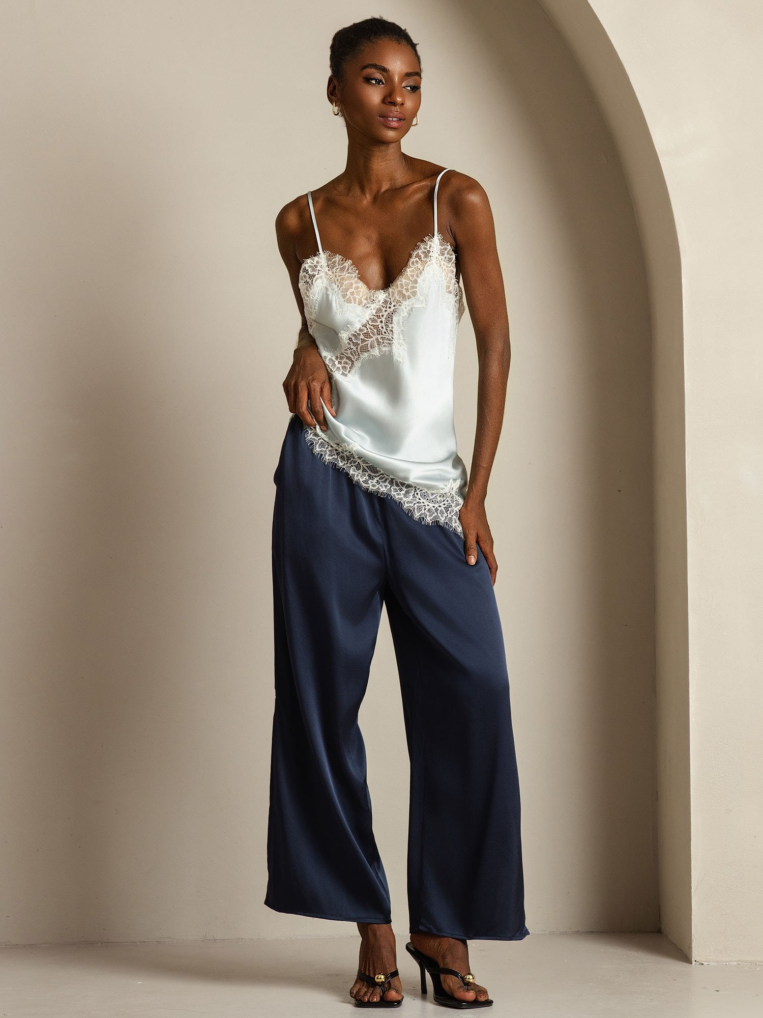 [BleuClair] SilkSilky-FR Soie Camisoles 010