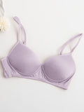 SilkSilky FR Soie Tricotée Bra Lavande 005