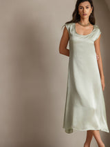 [Vert Clair] SilkSilky-FR Cap Sleeve Robes 003